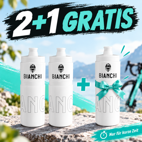 BIANCHI Water Bottle white 750ml 3-Set