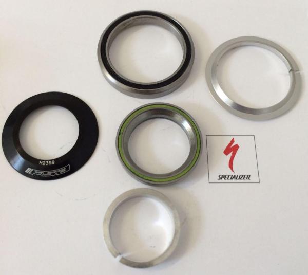 Specialized HDS COMPLETE INTEGRATED 1-1/8" UPPER 1.5" LOWER 45X45 DEG RAISED 47MM TOP COVER W/ SPLIT CROWN RACE (H2359) HDS MY14-16 EPIC SW / MARATHON / EXPERT / COMP CARBON HEADSET  